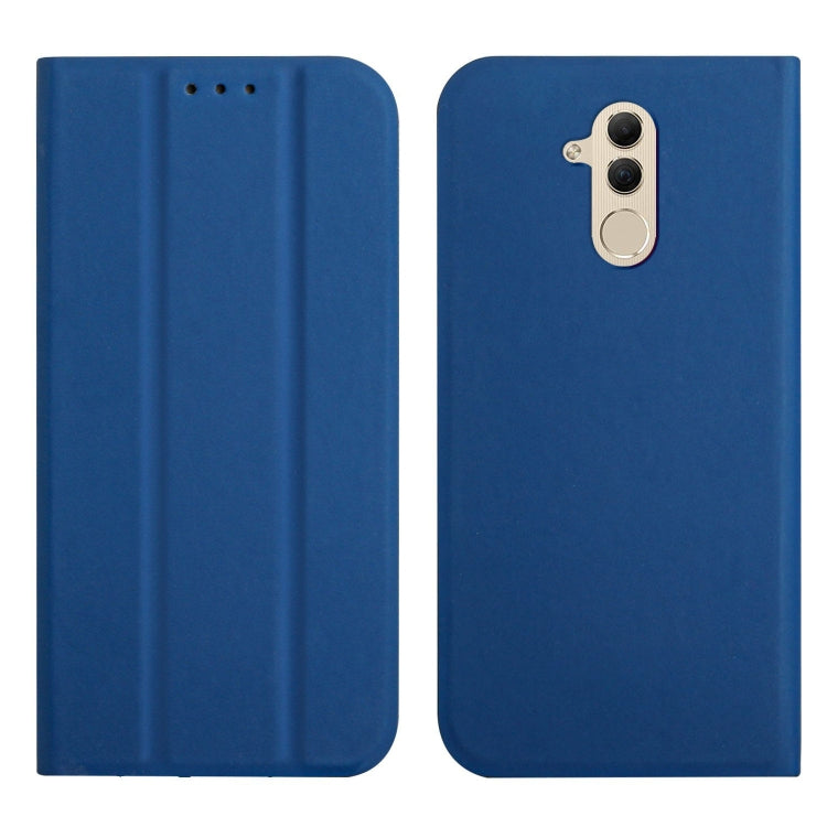 For Huawei Mate 20 Lite 3-Folding Ultrathin Skin Feel Magnetic Solid Color Horizontal Flip Leather Case with Holder