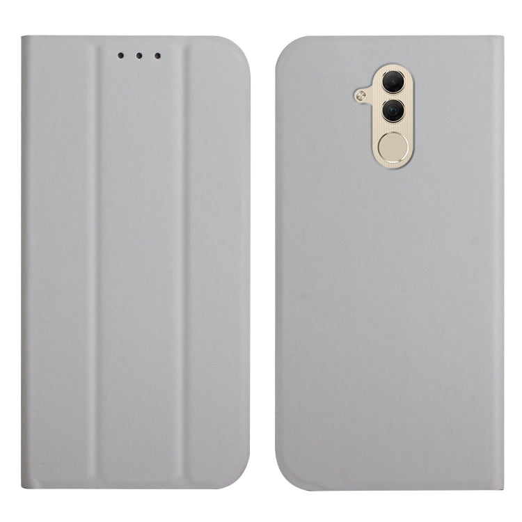 For Huawei Mate 20 Lite 3-Folding Ultrathin Skin Feel Magnetic Solid Color Horizontal Flip Leather Case with Holder