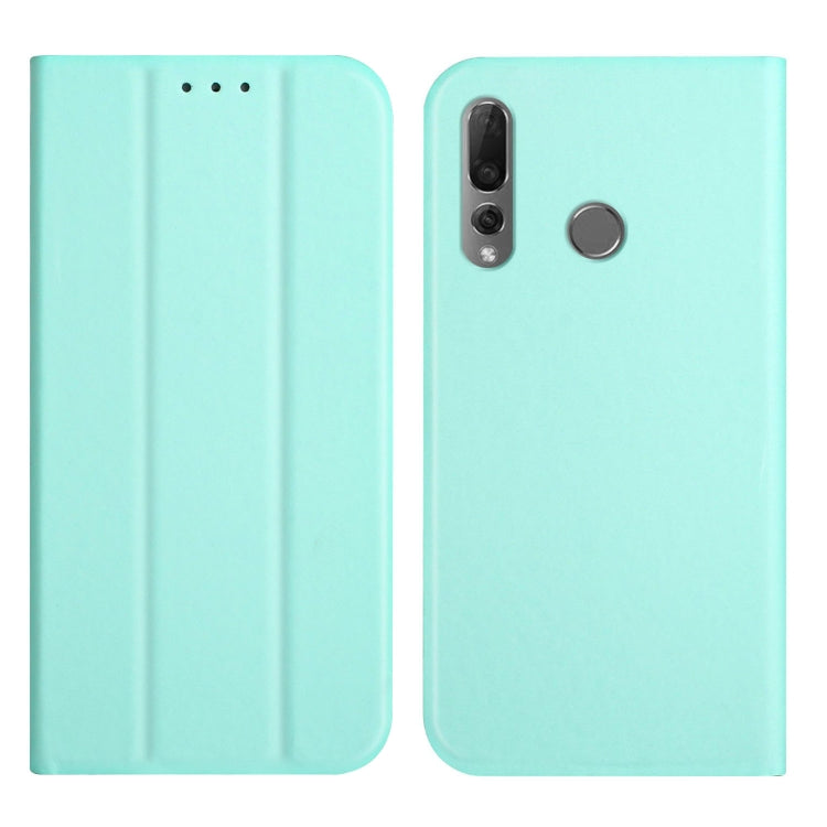 For Huawei P smart Z 3-Folding Ultrathin Skin Feel Magnetic Solid Color Horizontal Flip Leather Case with Holder
