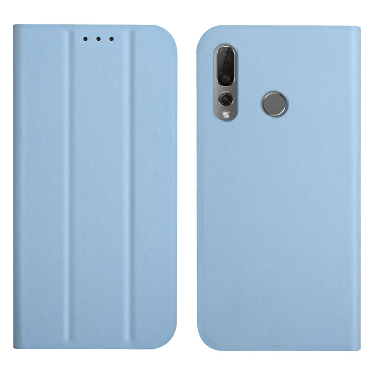 For Huawei P smart Z 3-Folding Ultrathin Skin Feel Magnetic Solid Color Horizontal Flip Leather Case with Holder