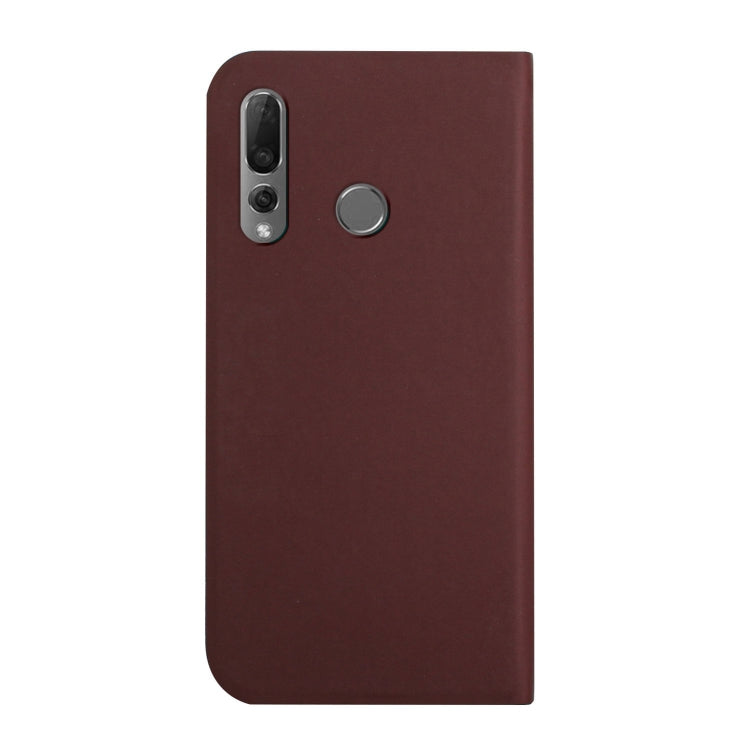 For Huawei P smart Z 3-Folding Ultrathin Skin Feel Magnetic Solid Color Horizontal Flip Leather Case with Holder