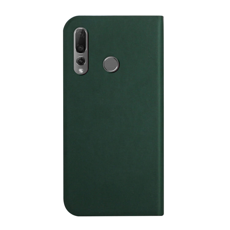 For Huawei P smart Z 3-Folding Ultrathin Skin Feel Magnetic Solid Color Horizontal Flip Leather Case with Holder