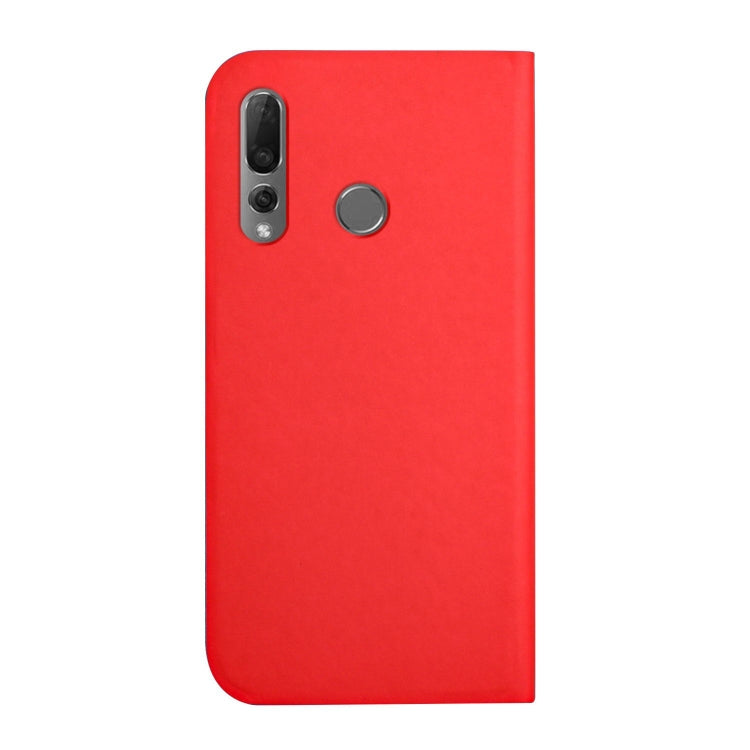 For Huawei P smart Z 3-Folding Ultrathin Skin Feel Magnetic Solid Color Horizontal Flip Leather Case with Holder