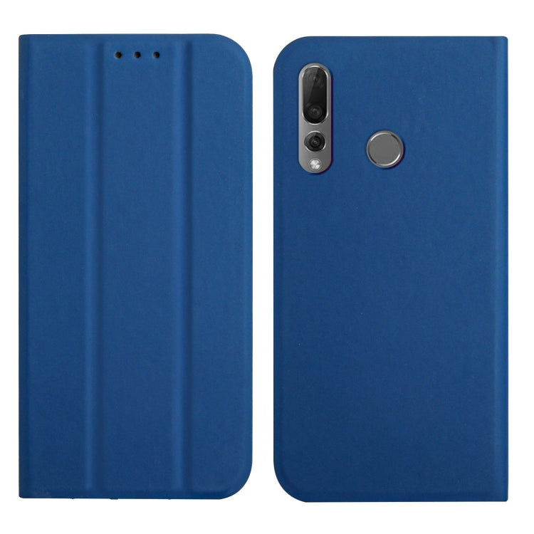 For Huawei P smart Z 3-Folding Ultrathin Skin Feel Magnetic Solid Color Horizontal Flip Leather Case with Holder