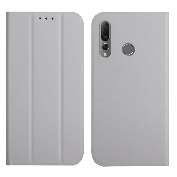 For Huawei P smart Z 3-Folding Ultrathin Skin Feel Magnetic Solid Color Horizontal Flip Leather Case with Holder