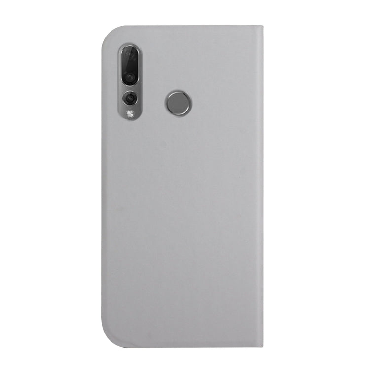 For Huawei P smart Z 3-Folding Ultrathin Skin Feel Magnetic Solid Color Horizontal Flip Leather Case with Holder