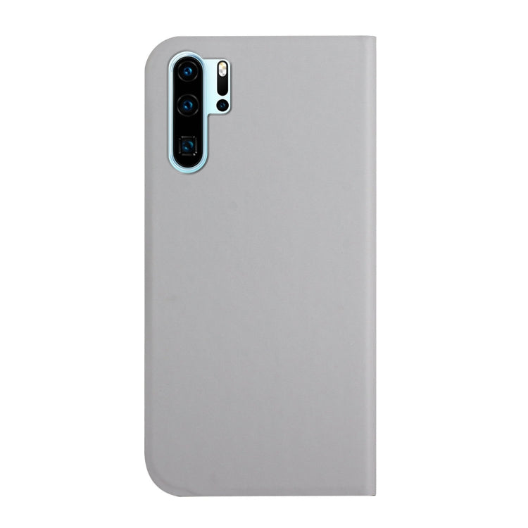 For Huawei P30 Pro 3-Folding Ultrathin Skin Feel Magnetic Solid Color Horizontal Flip Leather Case with Holder