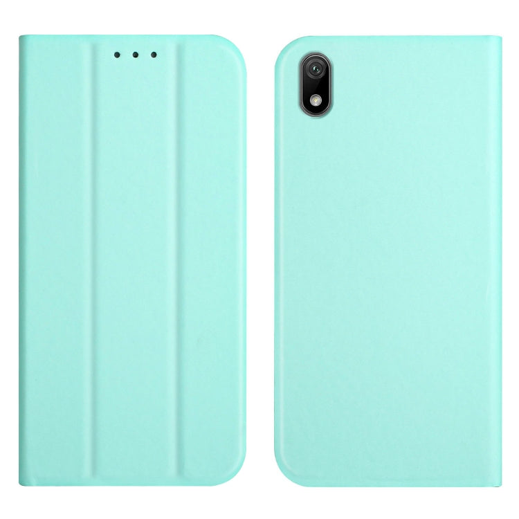 For Huawei Y5 2019 3-Folding Ultrathin Skin Feel Magnetic Solid Color Horizontal Flip Leather Case with Holder