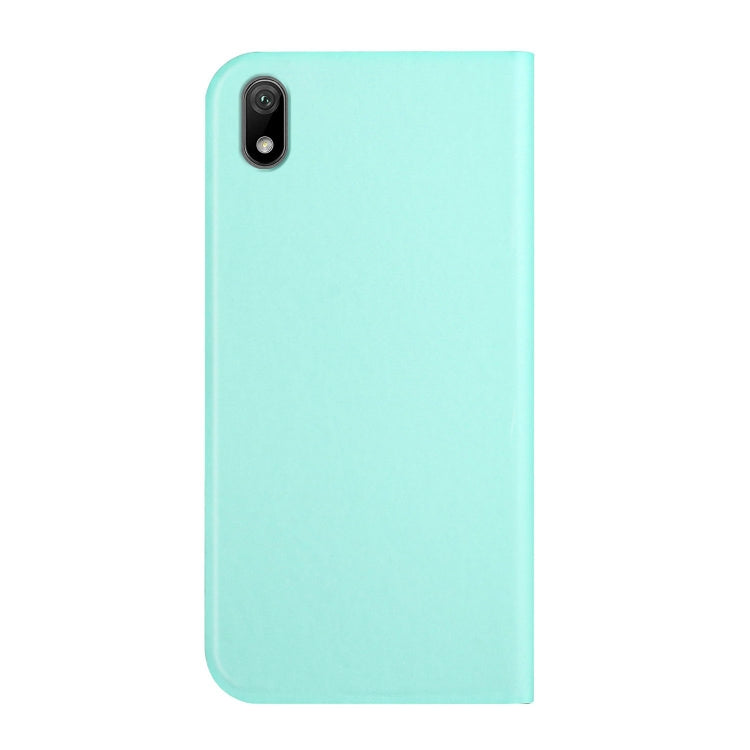 For Huawei Y5 2019 3-Folding Ultrathin Skin Feel Magnetic Solid Color Horizontal Flip Leather Case with Holder