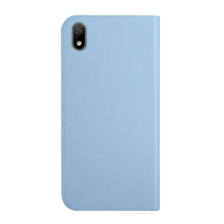 For Huawei Y5 2019 3-Folding Ultrathin Skin Feel Magnetic Solid Color Horizontal Flip Leather Case with Holder