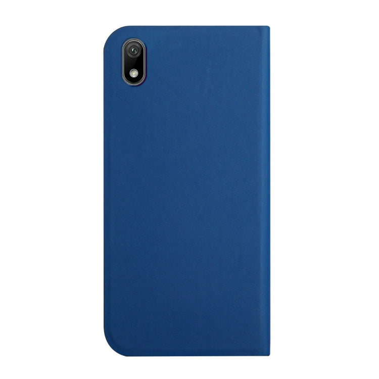 For Huawei Y5 2019 3-Folding Ultrathin Skin Feel Magnetic Solid Color Horizontal Flip Leather Case with Holder