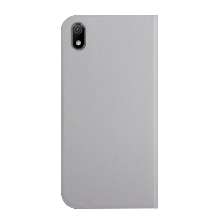 For Huawei Y5 2019 3-Folding Ultrathin Skin Feel Magnetic Solid Color Horizontal Flip Leather Case with Holder