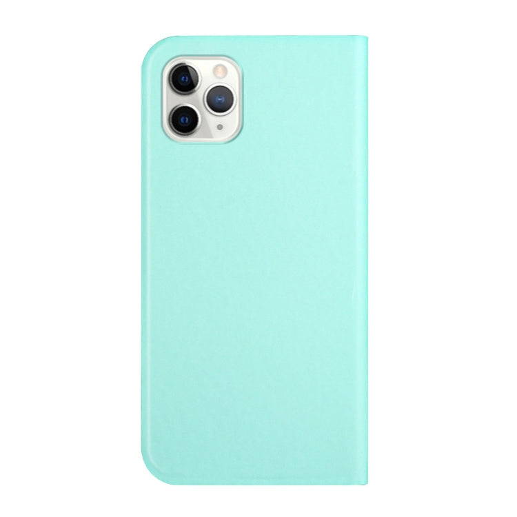 For iPhone 13 Pro Max 3-Folding Ultrathin Skin Feel Magnetic Solid Color Horizontal Flip Leather Case with Holder