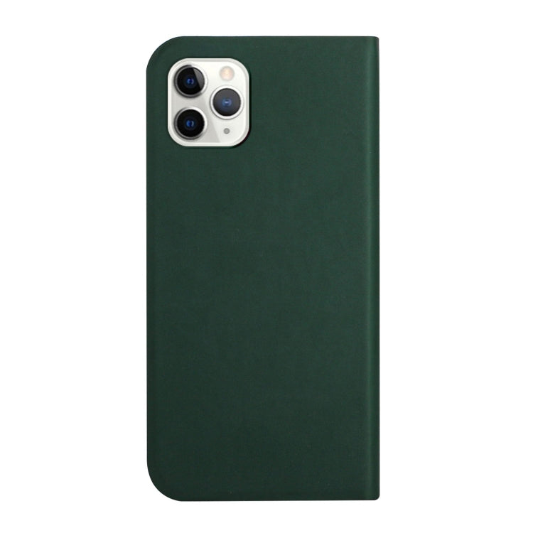 For iPhone 12 Pro Max 3-Folding Ultrathin Skin Feel Magnetic Solid Color Horizontal Flip Leather Case with Holder