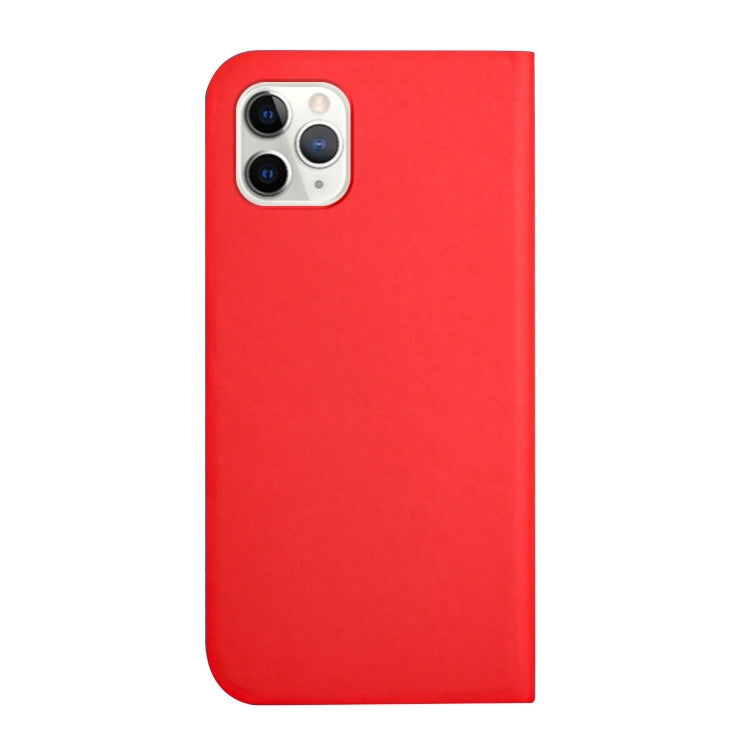 For iPhone 12 Pro Max 3-Folding Ultrathin Skin Feel Magnetic Solid Color Horizontal Flip Leather Case with Holder
