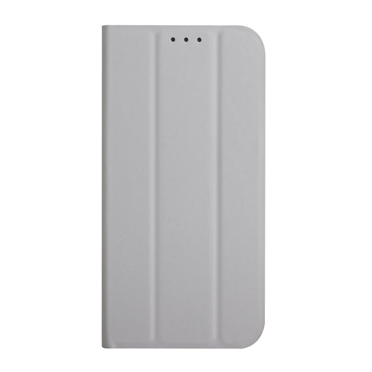 For iPhone 12 Pro Max 3-Folding Ultrathin Skin Feel Magnetic Solid Color Horizontal Flip Leather Case with Holder