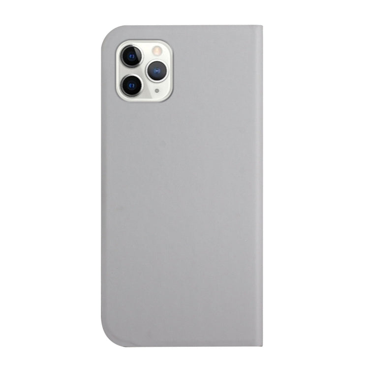 For iPhone 12 Pro Max 3-Folding Ultrathin Skin Feel Magnetic Solid Color Horizontal Flip Leather Case with Holder