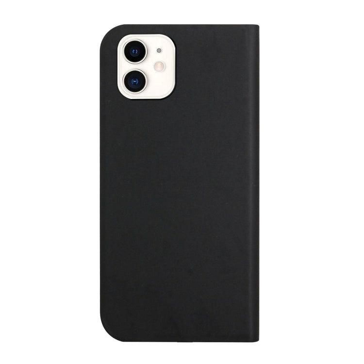 For iPhone 11 3-Folding Ultrathin Skin Feel Magnetic Solid Color Horizontal Flip Leather Case with Holder