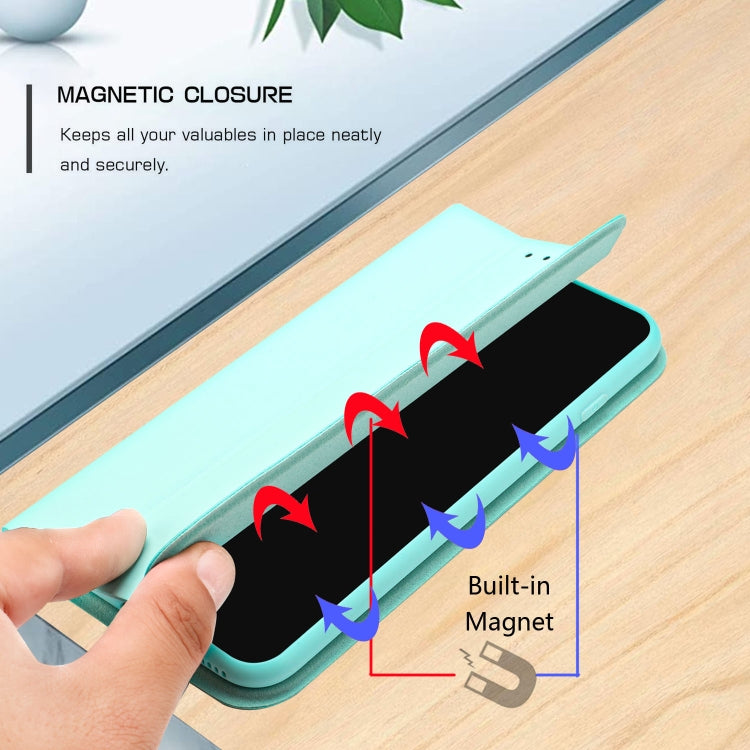 For iPhone 11 Pro 3-Folding Ultrathin Skin Feel Magnetic Solid Color Horizontal Flip Leather Case with Holder