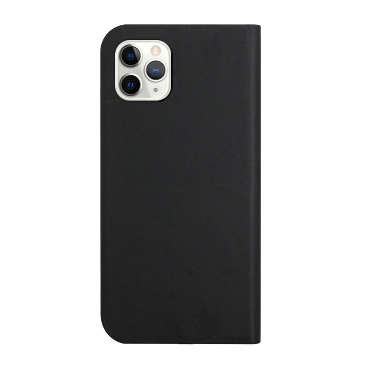 For iPhone 11 Pro Max 3-Folding Ultrathin Skin Feel Magnetic Solid Color Horizontal Flip Leather Case with Holder