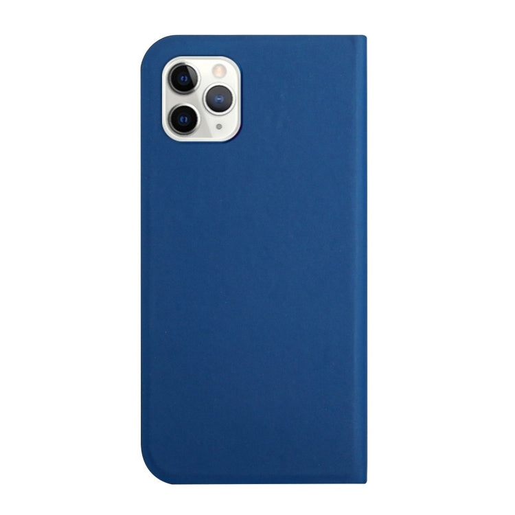 For iPhone 11 Pro Max 3-Folding Ultrathin Skin Feel Magnetic Solid Color Horizontal Flip Leather Case with Holder