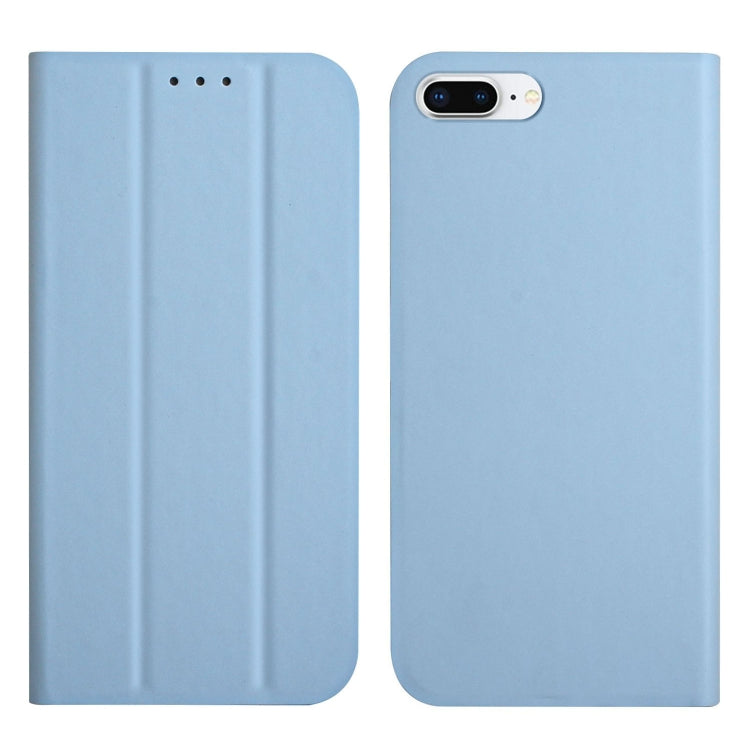 3-Folding Ultrathin Skin Feel Magnetic Solid Color Horizontal Flip Leather Case with Holder For iPhone 7 Plus / 8 Plus