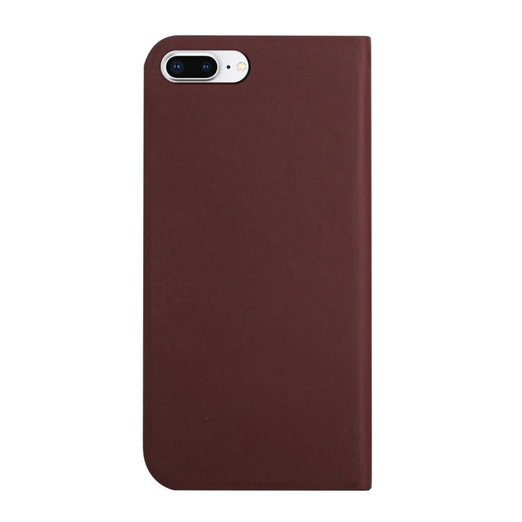 3-Folding Ultrathin Skin Feel Magnetic Solid Color Horizontal Flip Leather Case with Holder For iPhone 7 Plus / 8 Plus