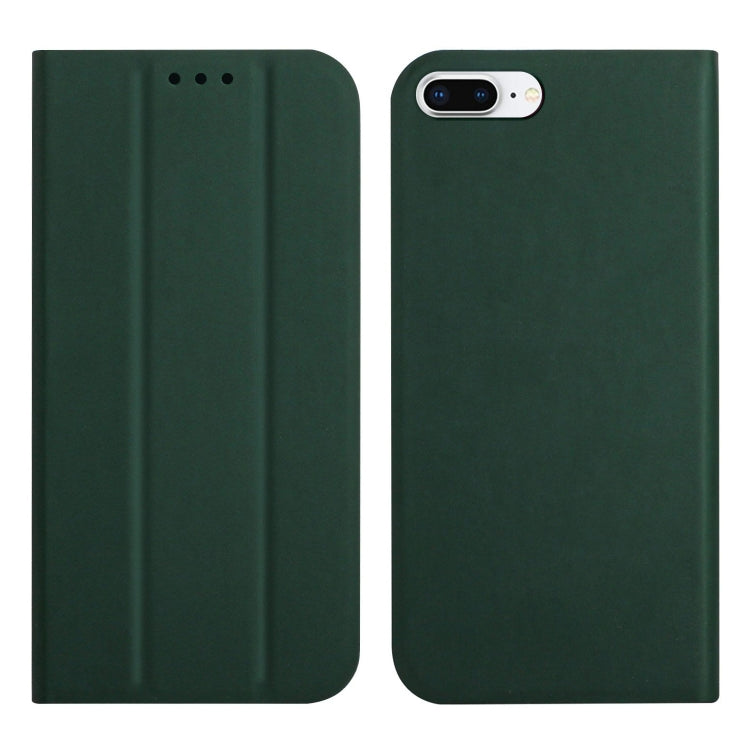 3-Folding Ultrathin Skin Feel Magnetic Solid Color Horizontal Flip Leather Case with Holder For iPhone 7 Plus / 8 Plus