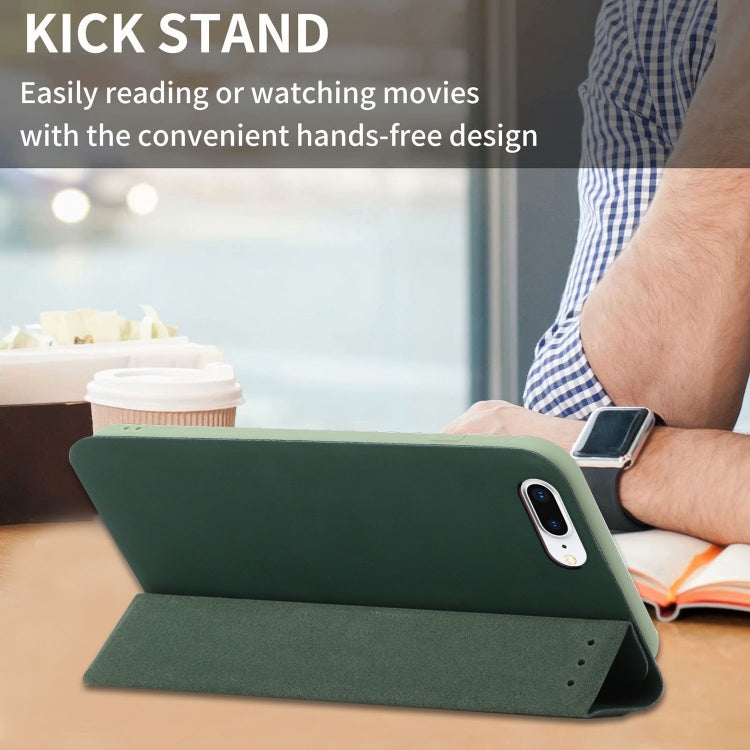 3-Folding Ultrathin Skin Feel Magnetic Solid Color Horizontal Flip Leather Case with Holder For iPhone 7 Plus / 8 Plus