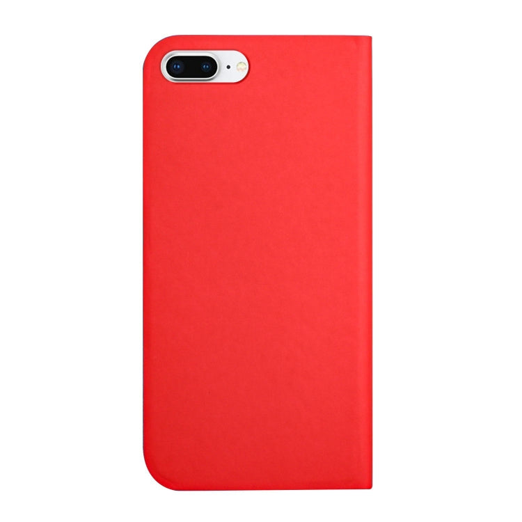 3-Folding Ultrathin Skin Feel Magnetic Solid Color Horizontal Flip Leather Case with Holder For iPhone 7 Plus / 8 Plus