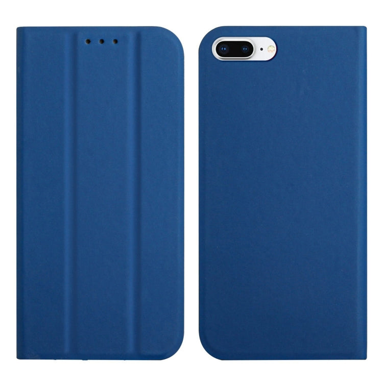 3-Folding Ultrathin Skin Feel Magnetic Solid Color Horizontal Flip Leather Case with Holder For iPhone 7 Plus / 8 Plus