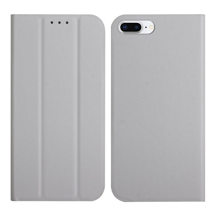 3-Folding Ultrathin Skin Feel Magnetic Solid Color Horizontal Flip Leather Case with Holder For iPhone 7 Plus / 8 Plus