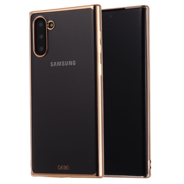 For Galaxy Note 10 GEBEI Plating TPU Shockproof Protective Case