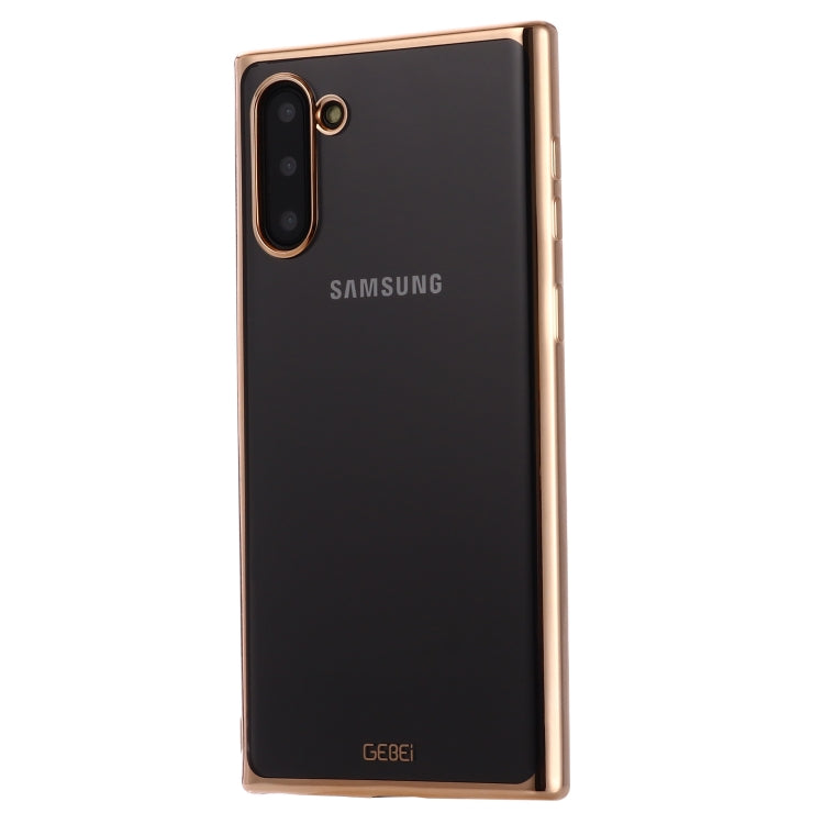 For Galaxy Note 10 GEBEI Plating TPU Shockproof Protective Case