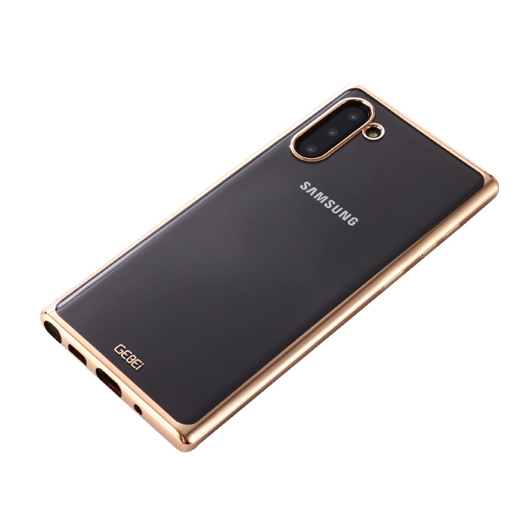 For Galaxy Note 10 GEBEI Plating TPU Shockproof Protective Case
