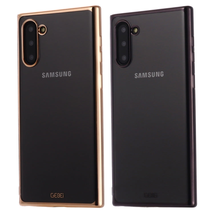 For Galaxy Note 10 GEBEI Plating TPU Shockproof Protective Case