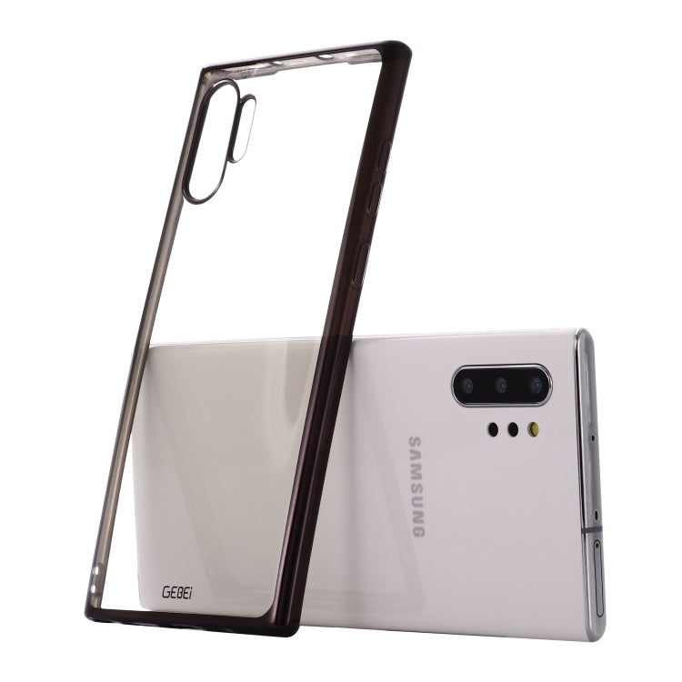 For Galaxy Note 10+ GEBEI Plating TPU Shockproof Protective Case