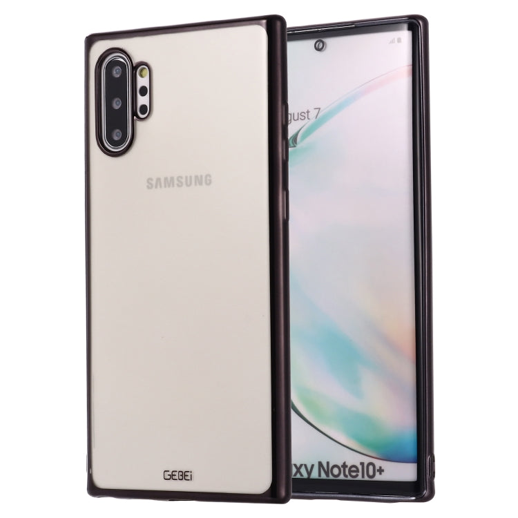 For Galaxy Note 10+ GEBEI Plating TPU Shockproof Protective Case