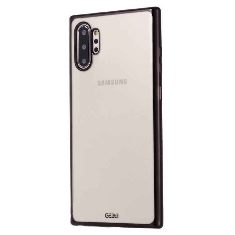 For Galaxy Note 10+ GEBEI Plating TPU Shockproof Protective Case