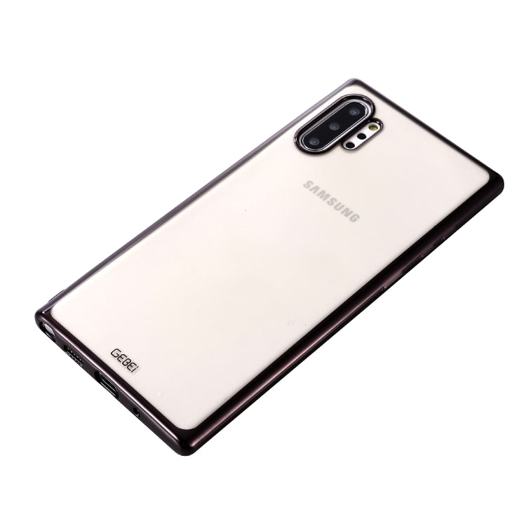 For Galaxy Note 10+ GEBEI Plating TPU Shockproof Protective Case