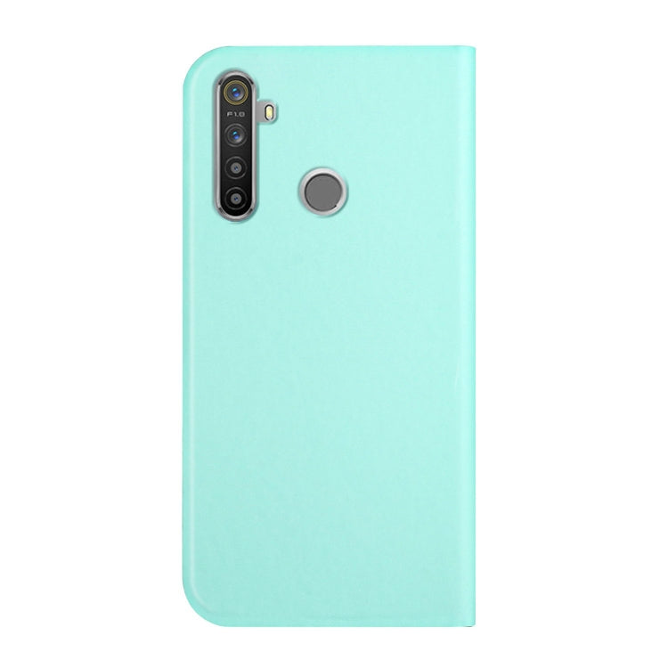 For OPPO Realme 6 / 6i 3-Folding Ultrathin Skin Feel Magnetic Solid Color Horizontal Flip Leather Case with Holder