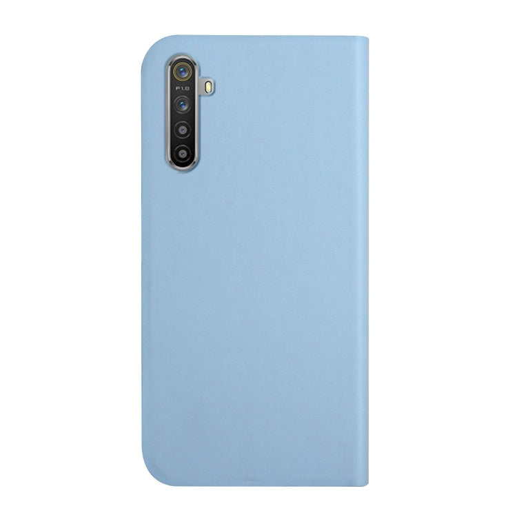 For OPPO Realme 6 Pro 3-Folding Ultrathin Skin Feel Magnetic Solid Color Horizontal Flip Leather Case with Holder