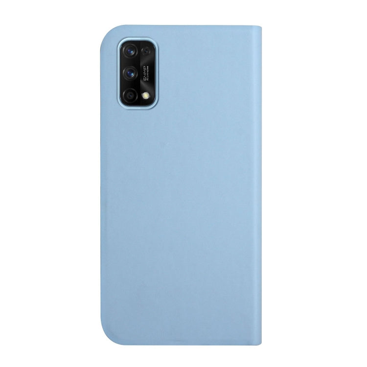 For OPPO Realme 7 Pro 3-Folding Ultrathin Skin Feel Magnetic Solid Color Horizontal Flip Leather Case with Holder