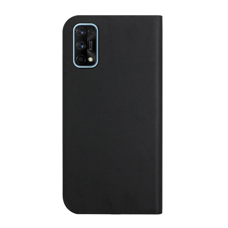 For OPPO Realme 7 Pro 3-Folding Ultrathin Skin Feel Magnetic Solid Color Horizontal Flip Leather Case with Holder