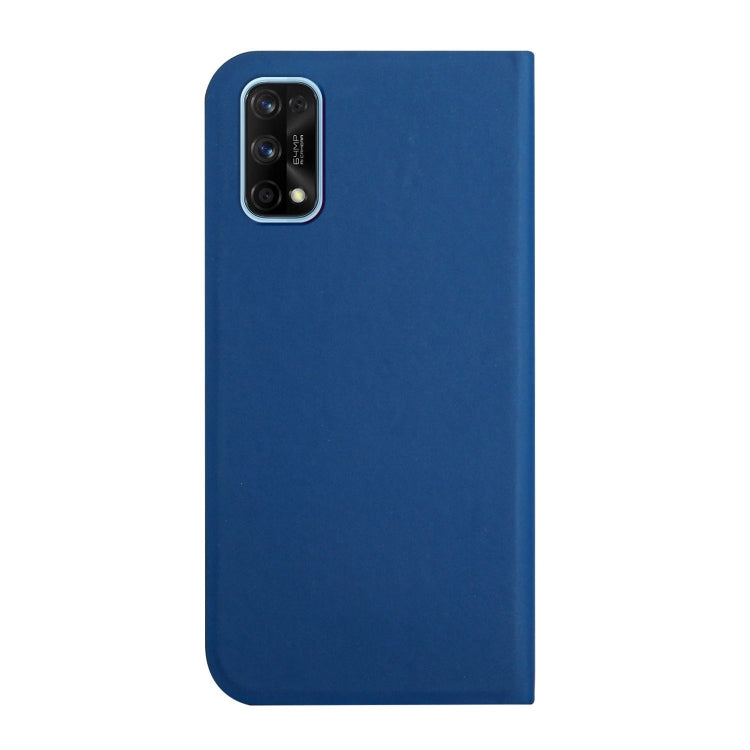 For OPPO Realme 7 Pro 3-Folding Ultrathin Skin Feel Magnetic Solid Color Horizontal Flip Leather Case with Holder