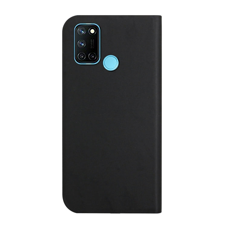 For OPPO Realme 7i 3-Folding Ultrathin Skin Feel Magnetic Solid Color Horizontal Flip Leather Case with Holder