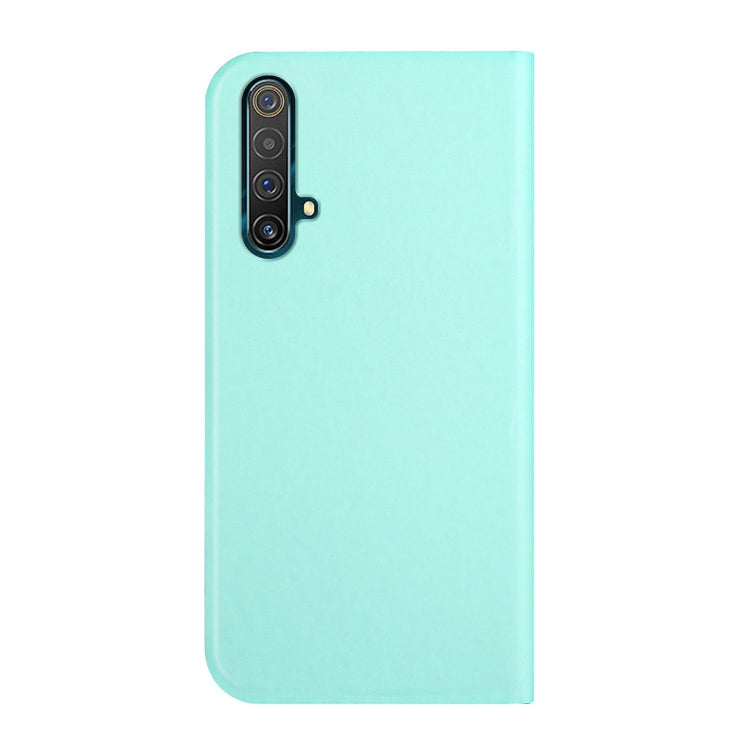 For OPPO Realme X3 / X50 5G 3-Folding Ultrathin Skin Feel Magnetic Solid Color Horizontal Flip Leather Case with Holder