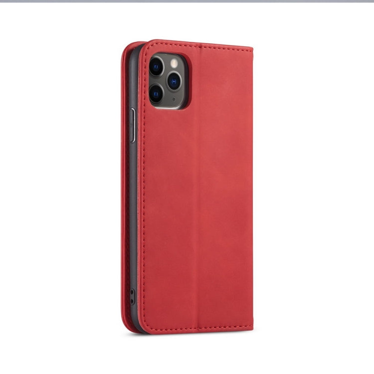 For iPhone 13 Skin-feel Calfskin Texture Magnetic Dual-Fold Horizontal Flip Leather Case with Holder & Card Slots & Wallet