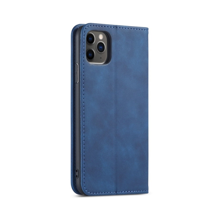 For iPhone 13 Pro Skin-feel Calfskin Texture Magnetic Dual-Fold Horizontal Flip Leather Case with Holder & Card Slots & Wallet