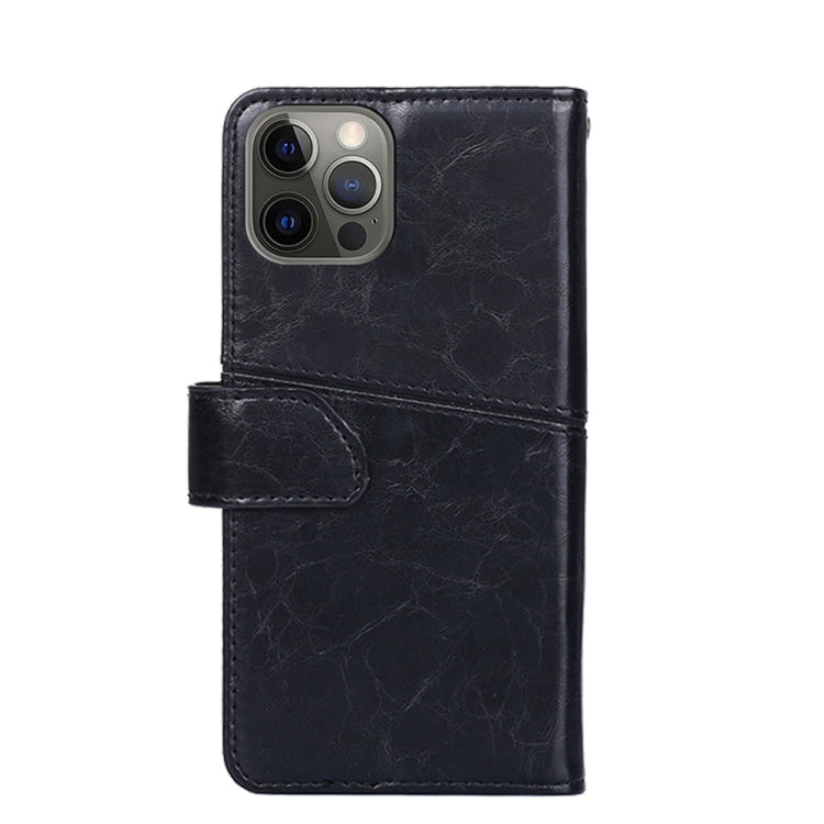 For iPhone 13 Pro Max Geometric Stitching Horizontal Flip TPU + PU Leather Case with Holder & Card Slots & Wallet